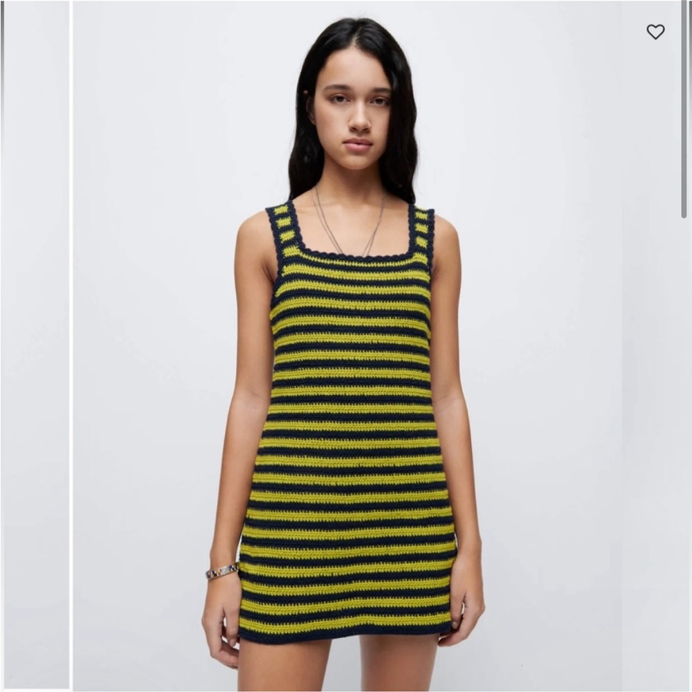 Re/Done 70s Crochet Mini Dress